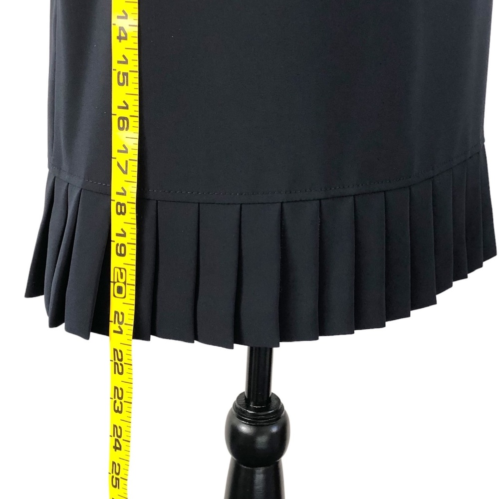 Tahari ASL Navy Blue Short Sleeve Skirt Suit with Pleat Detail Size 14P - Picture 11 of 16